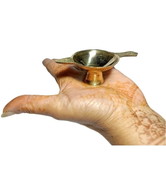 A & H ENTERPRISES - Aarti Diya Pital Diya Handle 2 Pieces ( Pack of 2 )