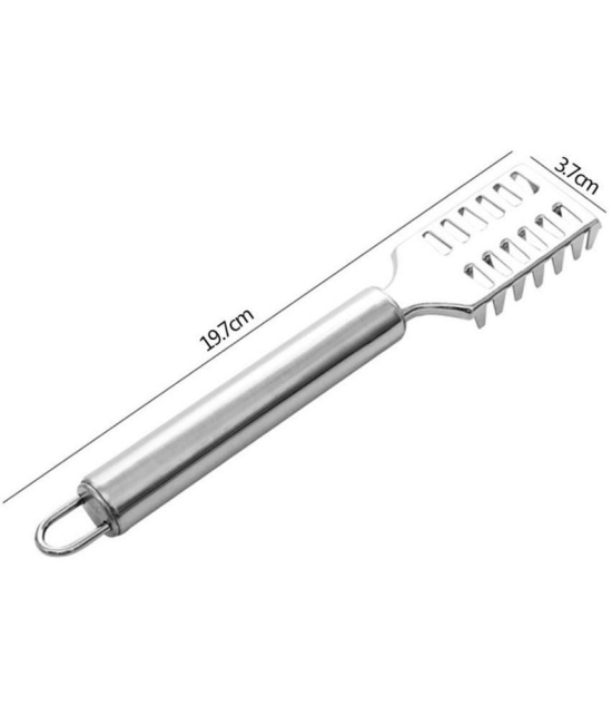 FSN - Silver Stainless Steel Straight Peeler ( Pack of 1 ) - Silver