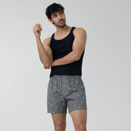 Splash Cotton Boxers - Vespa Grey M