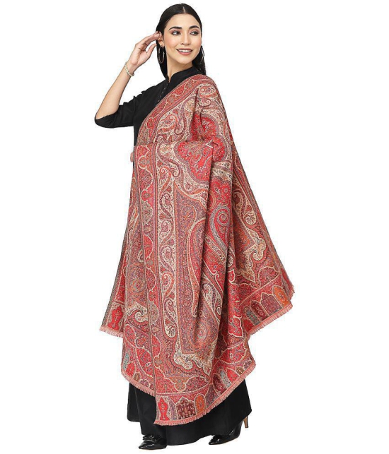 Anekaant Red Self Design Shawl - ( Pack of 1 ) - Red