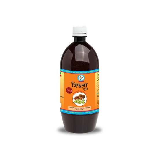 Bharat Gram Udyog Triphala Juice - Enhance Digestion, Vision, and Hair Health Naturally, 1 L