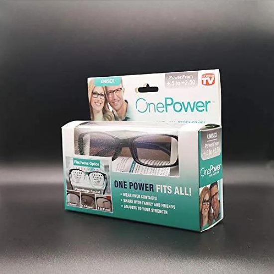 AUTO FOCUS  One Power Reading Lens FROM+0.5 to 2.5 - Read Small Print and Computer Screens - Flex Focus Optics Reading Lens for Men &  Women