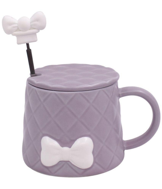 Kookee - Lavender Ceramic Coffee Mug ( Pack of 1 ) - Lavender