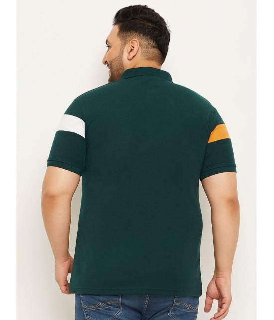 MXN - Dark Green Cotton Blend Regular Fit Mens Polo T Shirt ( Pack of 1 ) - None