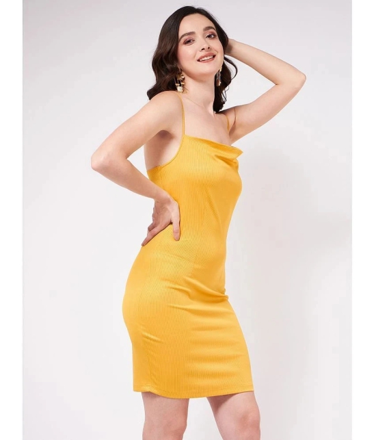 Zima Leto - Yellow Polyester Womens Bodycon Dress ( Pack of 1 ) - None