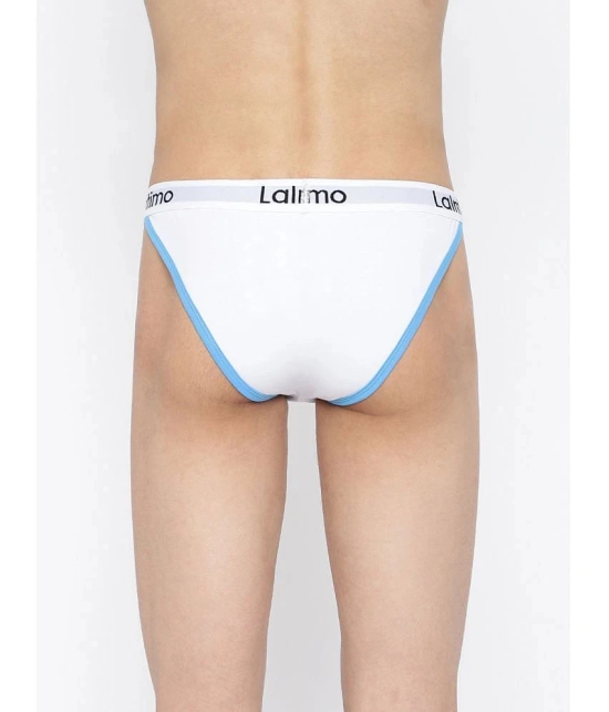 La Intimo Pack of 3 Cotton Mens Bikini ( White ) - None