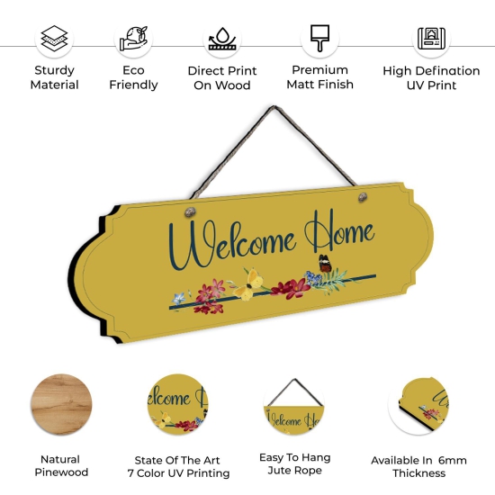 Welcome Home Wooden Wall Art Wood Print