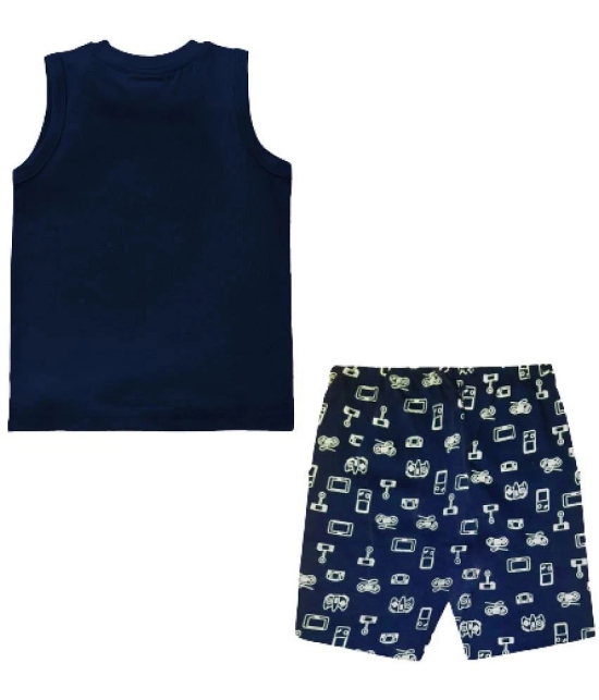 NammaBaby - Blue Cotton Boys T-Shirt & Shorts ( Pack of 1 ) - None