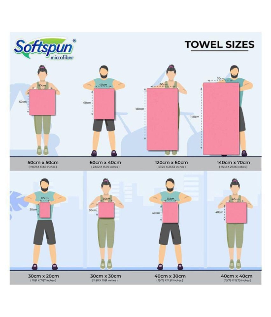 SOFTSPUN Microfiber Cloth - 2 pcs - 30x30 cms - 340 GSM Green - Thick Lint & Streak-Free Multipurpose Cloths - Automotive Microfibre Towels for Car Bike Cleaning Polishing Washing & Detailin