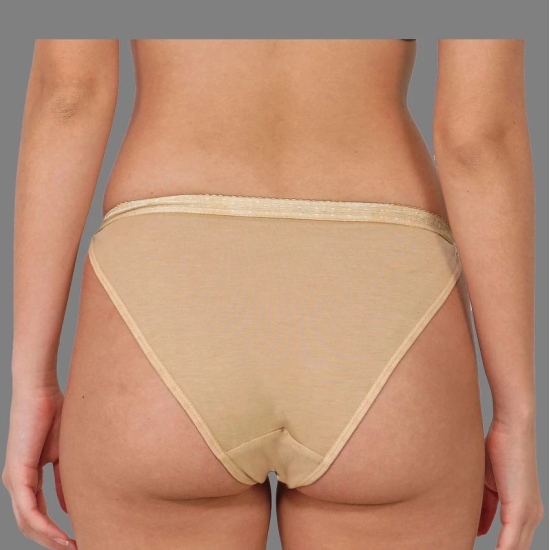 Madam - Beige Cotton Solid Womens No Panty Line ( Pack of 1 ) - None