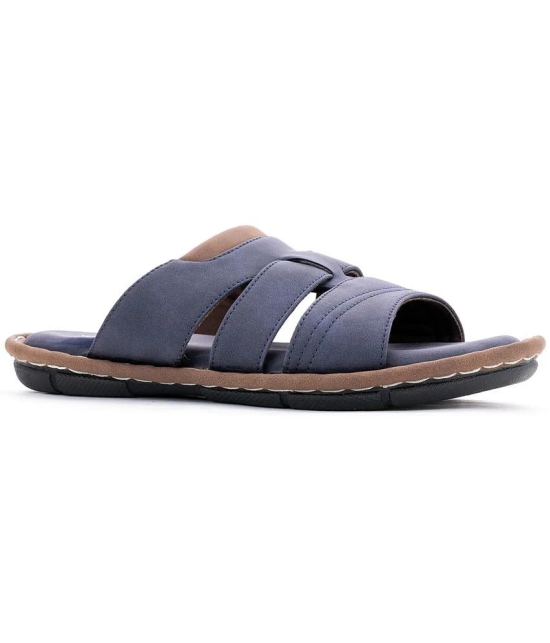 KHADIM - Blue Mens Slide Flip Flop - None