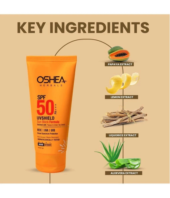 Oshea Herbals Spf 50 Pa+++ UV Shield Sun Block Formula 60Grams