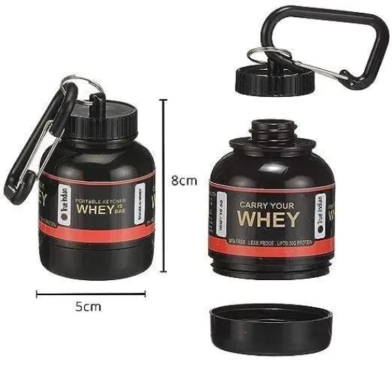 Digital Protein Powder and Supplement Funnel Keychain - Protein Powder Container with Durable Key-Chain-1