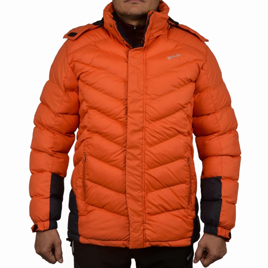 K2 Survivor Down Jacket for Men: Stylized Functionality for Extreme Cold Weather Expeditions (Up to -20 (Colour - Orange, Size - XXL) by Total Sporting And Fitness Solutions Pvt Ltd