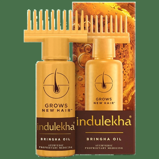 Indulekha Bringha Oil, Reduces Hair Fall And Grows New Hair, 100% Ayurvedic Oil, 50 Ml