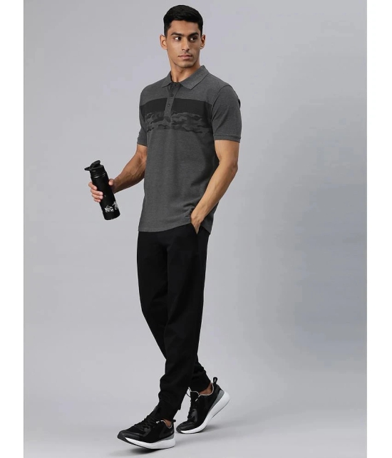 Alcis Grey Melange Cotton Regular Fit Mens Sports T-Shirt ( Pack of 1 ) - None