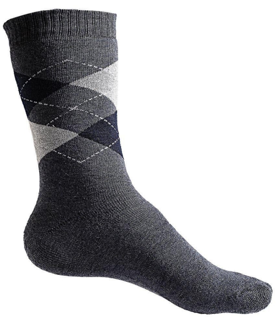 Texlon - Multicolor Woollen Men's Mid Length Socks ( Pack of 3 ) - Multicolor