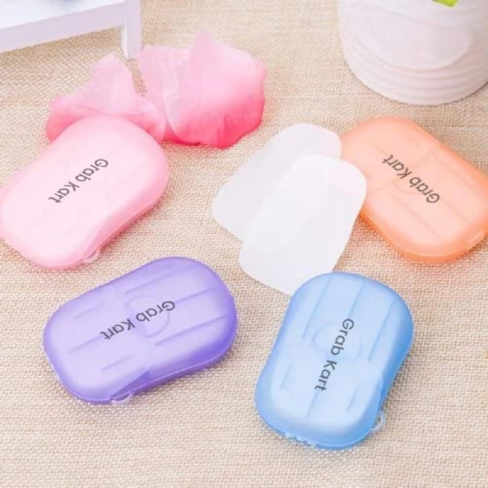 5 piece set Paper Soap Box Paper Soap Sheets Hand Soap for Travel Outdoor Camping