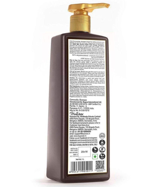 WOW Skin Science - Anti Dandruff Shampoo 1000 mL ( Pack of 1 )