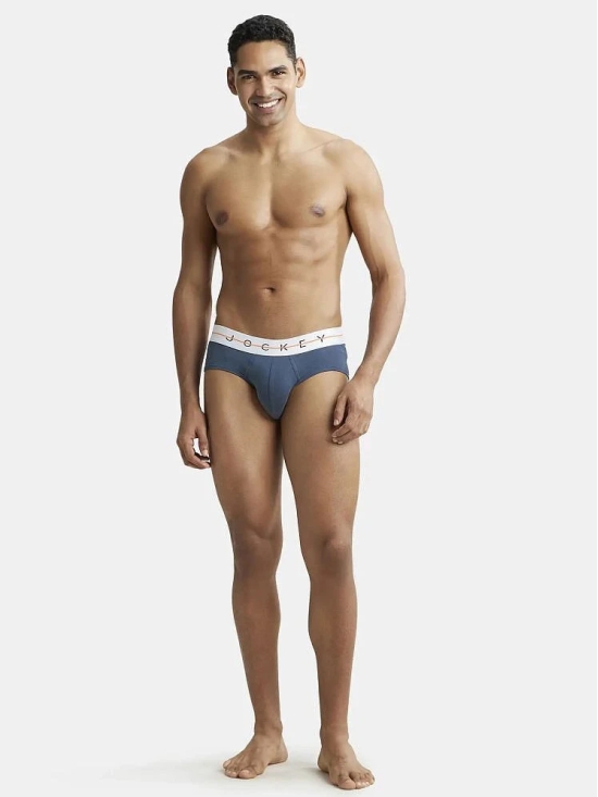 Jockey NY15 Men Cotton Elastane Solid Brief - Mid Night Navy - None