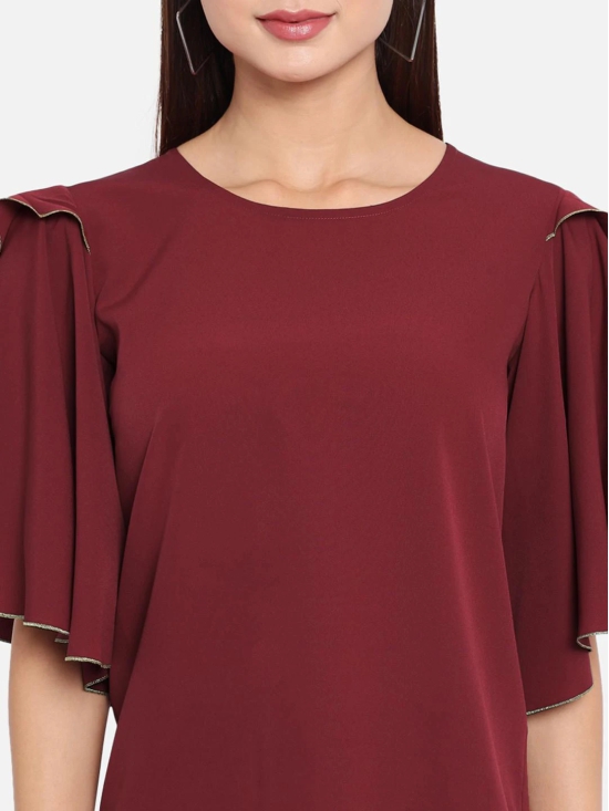 ALL WAYS YOU Women Top Crepe fabric  Red XS