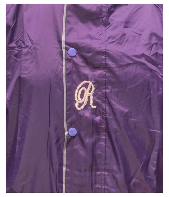 Goodluck Nylon Raincoat Set - Purple - XL