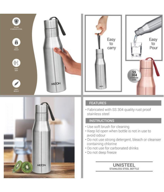 Milton Combo Set Go Electro Stainless Steel Kettle, 1.2 Litres, Silver and Super 750 Stainless Steel Water Bottle, 650 ml, Silver | Office | Home | Kitchen | Travel Water Bottle