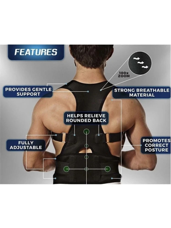 Fitgo Black Back Support ( Pack of 1 ) - XL