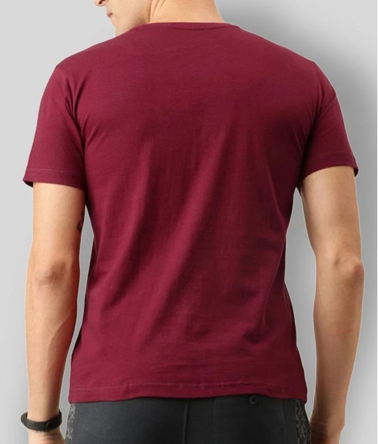 SKYRISE - Maroon Cotton Slim Fit Mens T-Shirt ( Pack of 1 ) - None