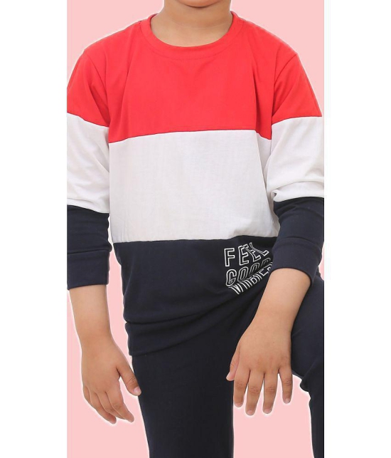 Rydho - Red Cotton Boys T-Shirt & Trackpants ( Pack of 1 ) - None