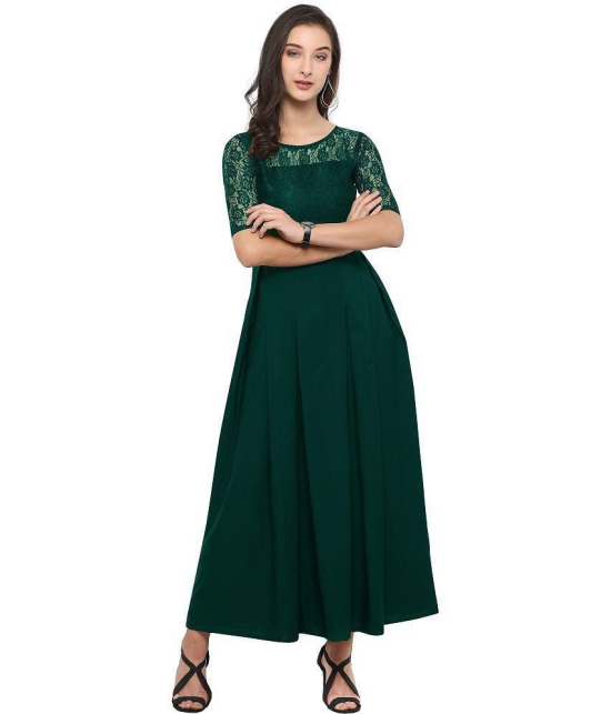 Sheetal associates - Green Crepe Women's Gown ( Pack of 1 ) - None