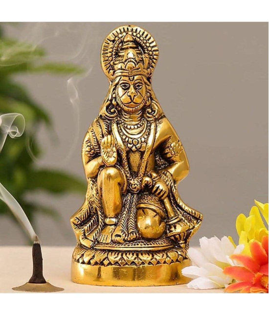 TISYAA - Brass Lord Hanuman Idol ( 14 cm )