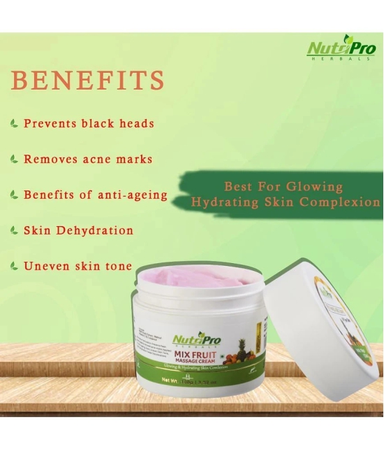 NutriPro Fruit Massage Cream With Massager | Extract With Bees Wax,Almond Oil & Apple Extract,150 GM