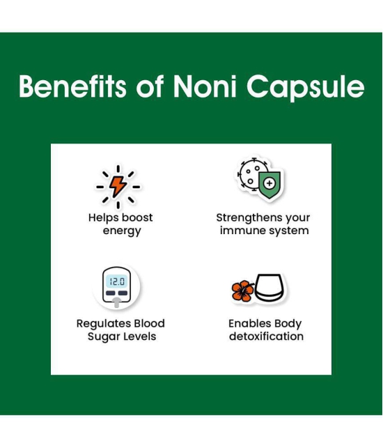 Herbs Library Noni Capsule For Boost Immunity & Blood Sugar, 60 capsules Each (Pack of 4)