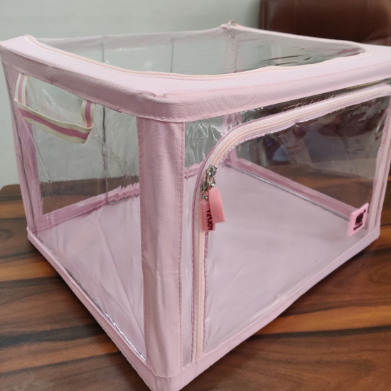 Transparent Storage Organizer/ Living box-Pink