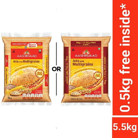 Aashirvaad Atta With Multigrains 5 kg