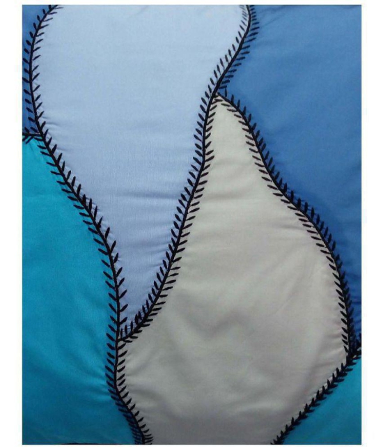 HugsnRugs Single Cotton Cushion Cover 40 x 40 cm (16 x 16) - Blue