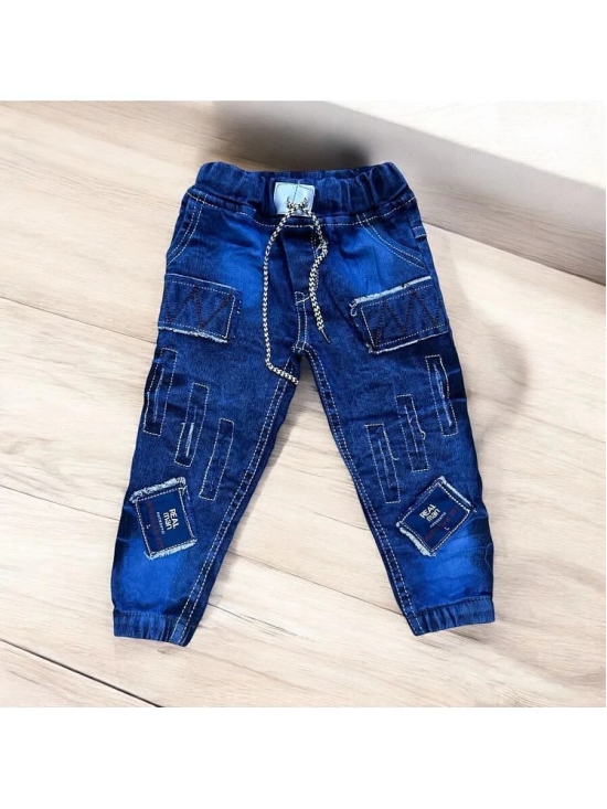 ICONIC ME- Kids Boys Trendy Denim Jogger Jeans - None