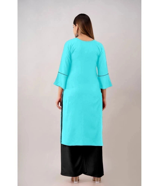 Kapadia - Turquoise Rayon Womens Straight Kurti ( Pack of 1 ) - None