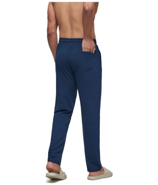 XYXX Blue Cotton Tencel Blend Plain Trackpants Single - M