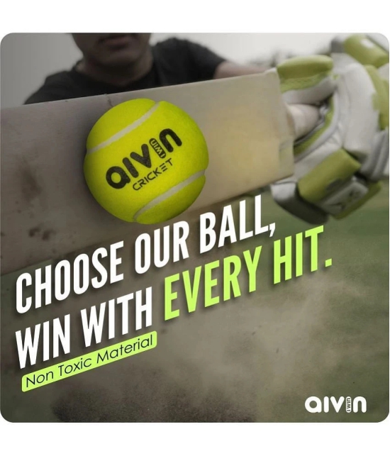 Aivin Green Rubber Cricket Ball ( Pack of 3 ) - M(Youth)