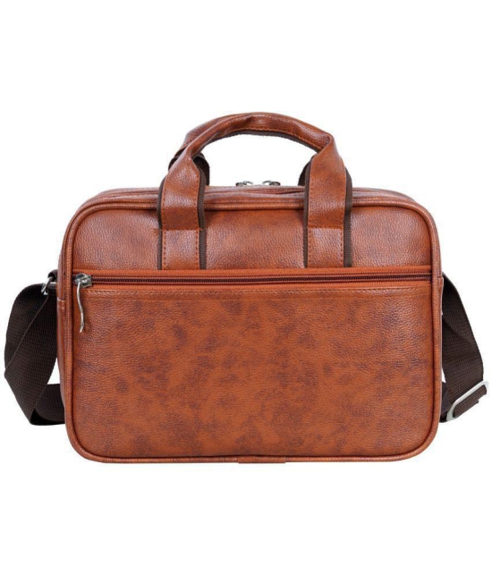 Raylan - Brown Textured Messenger Bag - Brown