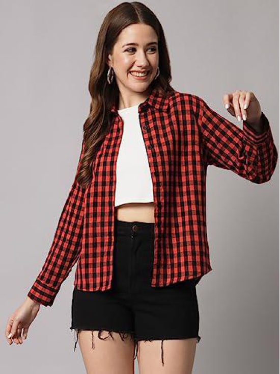 FUNDAY FASHION Women Regular Fit Checkered Spread Collar Casual Shirt (Pack of 2)