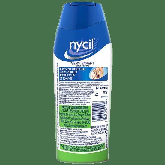 Nycil Prickly Heat Powder - Cool Herbal, 150 g