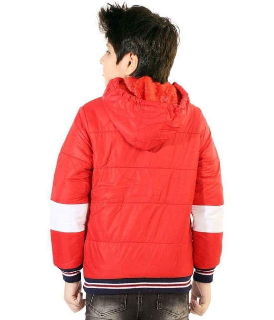 PPTHEFASHIONHUB Red Polyester Boys Quilted & Bomber Jacket ( Pack of 1 ) - None