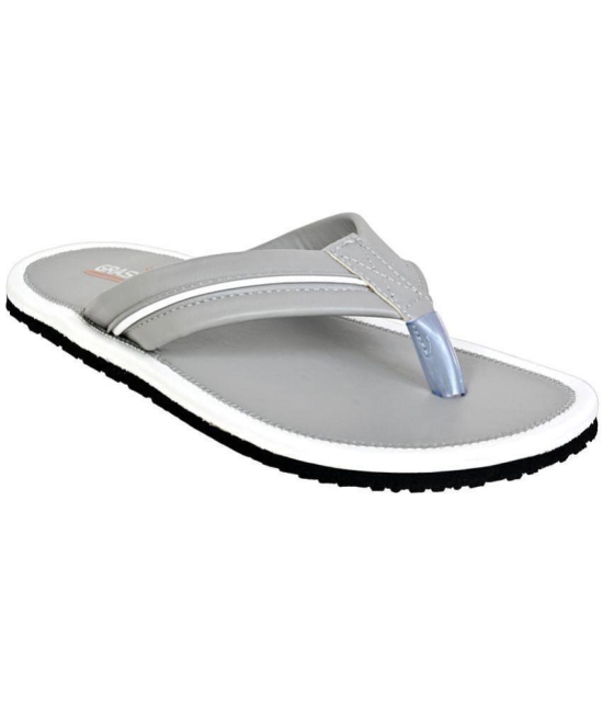 GRASS WALK - Gray Mens Thong Flip Flop - None