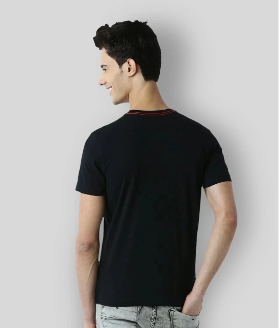 Huetrap - Black Cotton Regular Fit Mens T-Shirt ( Pack of 1 ) - None