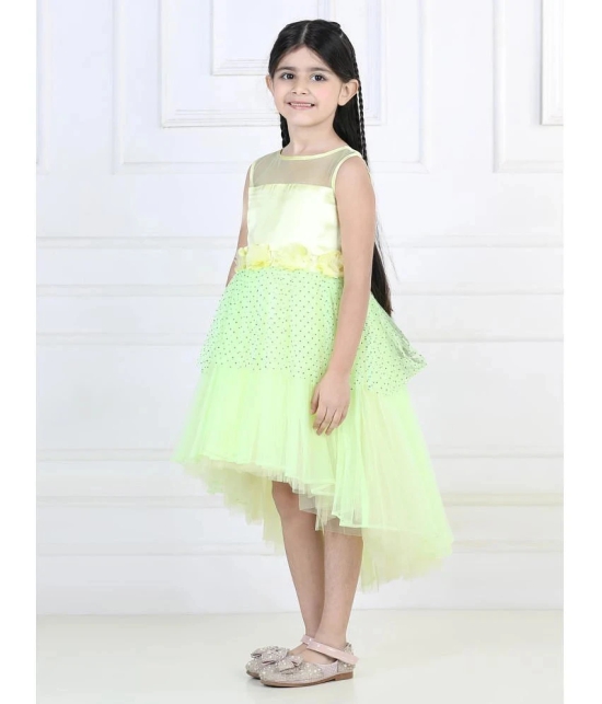 Toy Balloon Kids Yellow Net Girls Asymmetric Dress ( Pack of 1 ) - None