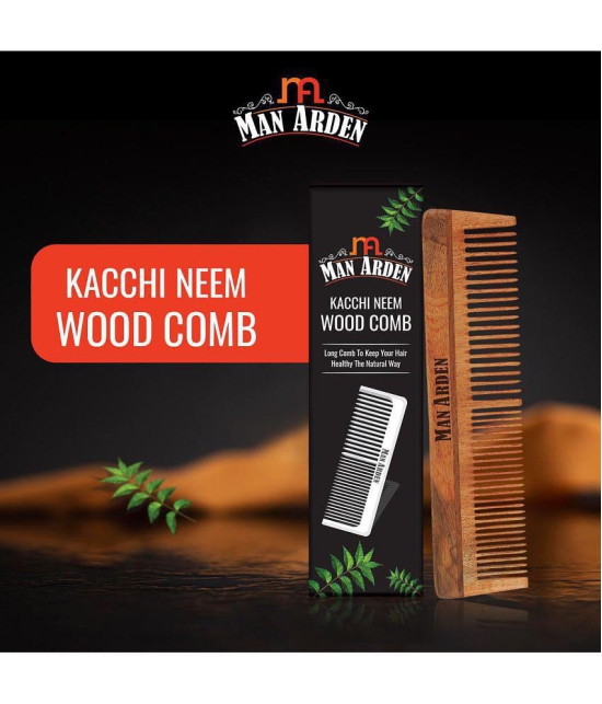 Man Arden Natural Kacchi Neem Wood Hair Comb For Healthy Scalp