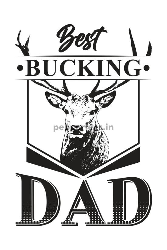 Best Bucking Dad T-shirt-L / White